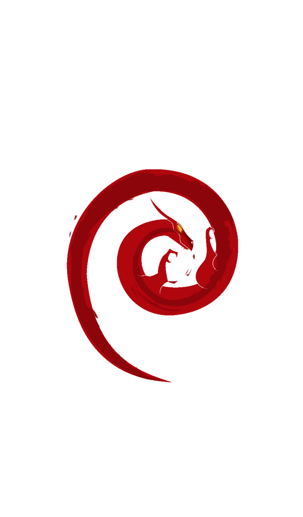 Linux Debian белый фон