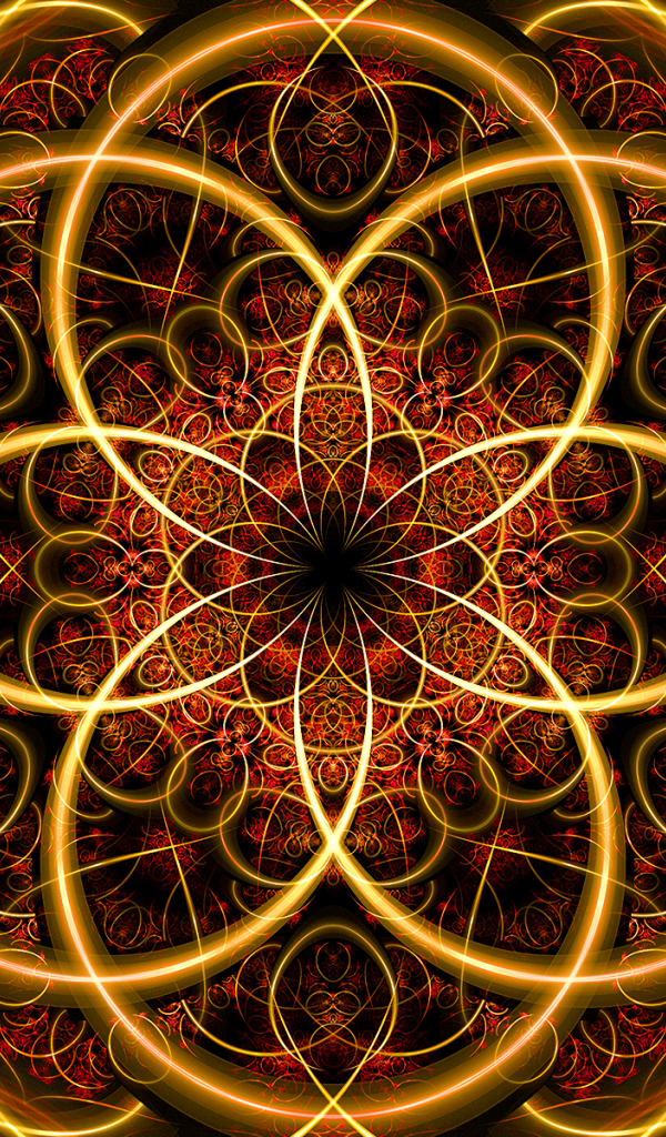 Абстрактный красно желтый рисунок 