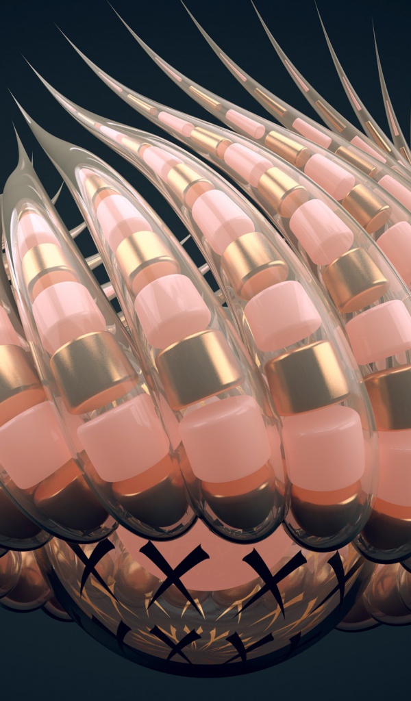 Абстрактные щупальца на сером фоне