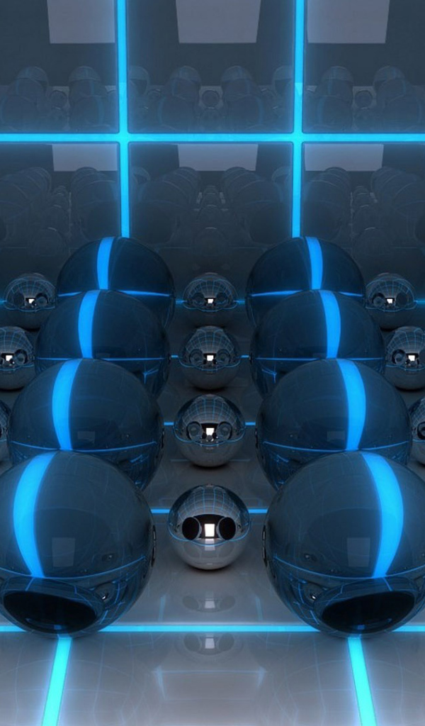 Шары разного размера 3D графика 