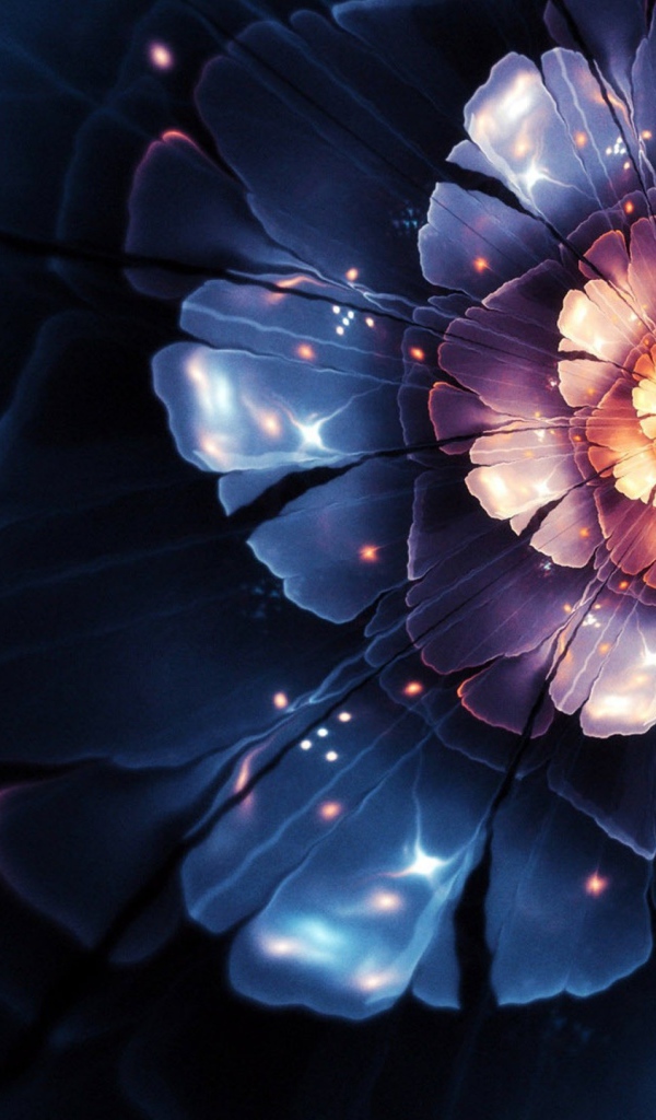 Красивый абстрактный цветок 3 д графика 