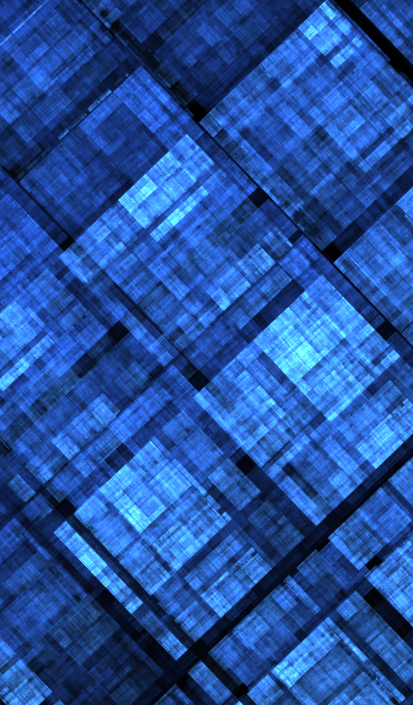 Синий рисунок с треугольниками фракталь