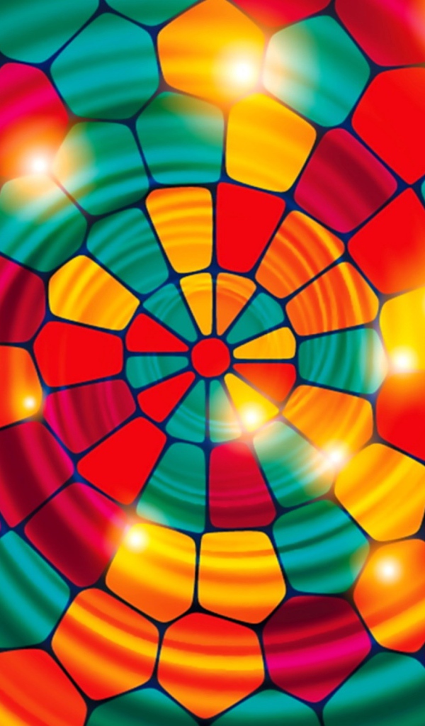 Красочные разноцветные круги из фигур 3 д графика 