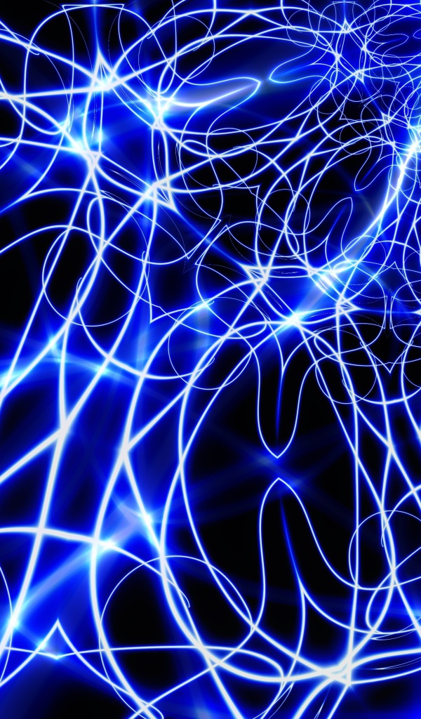 Светящиеся неоновые волны, абстракция 