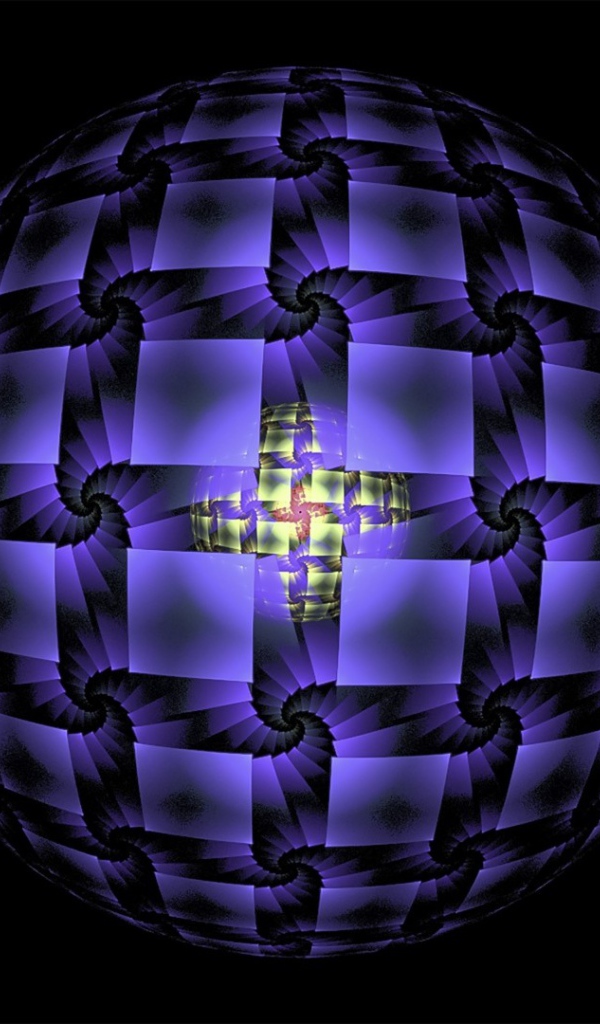 Большой сиреневый шар 3д графика 