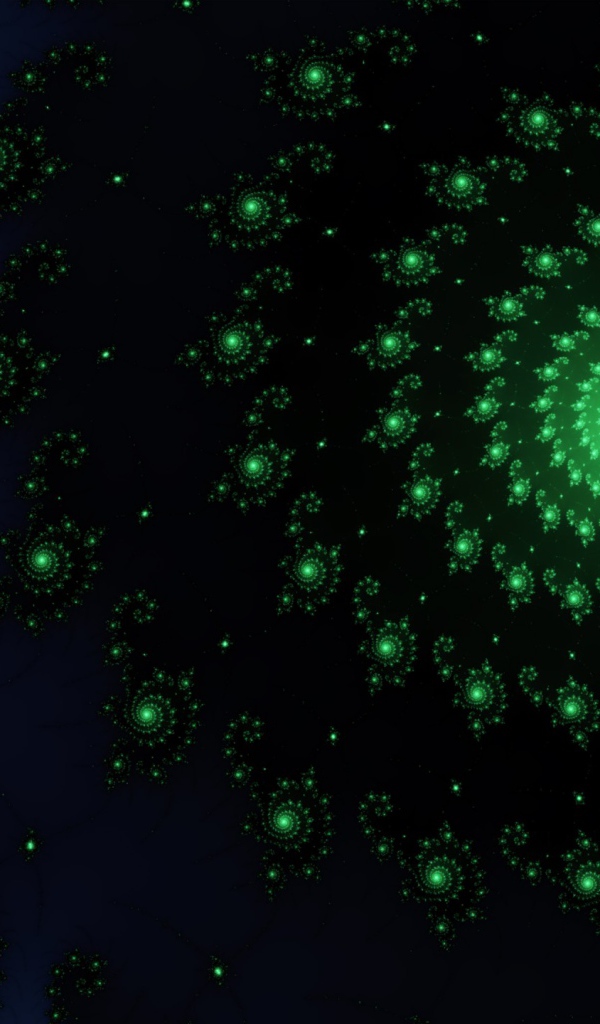 Зеленая спираль абстракция 