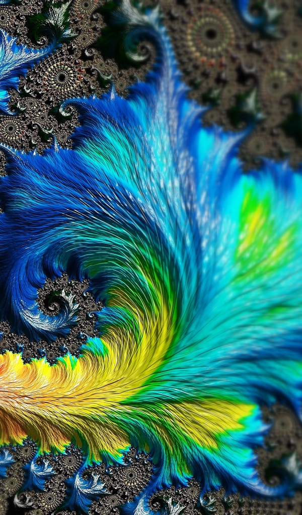 Разноцветный красочный абстрактный рисунок 