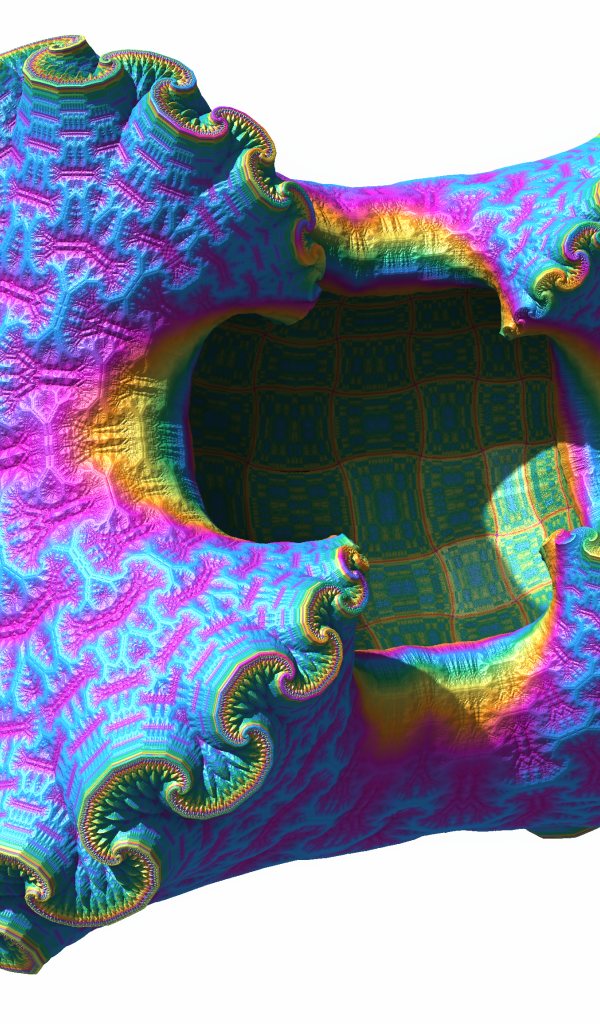 Разноцветный цифровой объект на белом фоне 3д графика