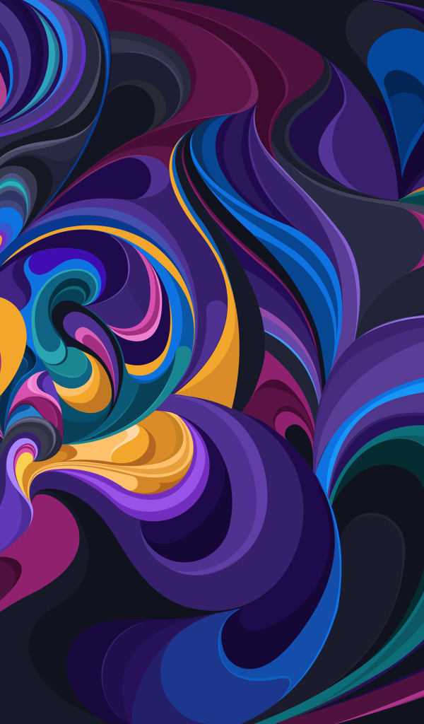 Разноцветный узорный абстрактный рисунок