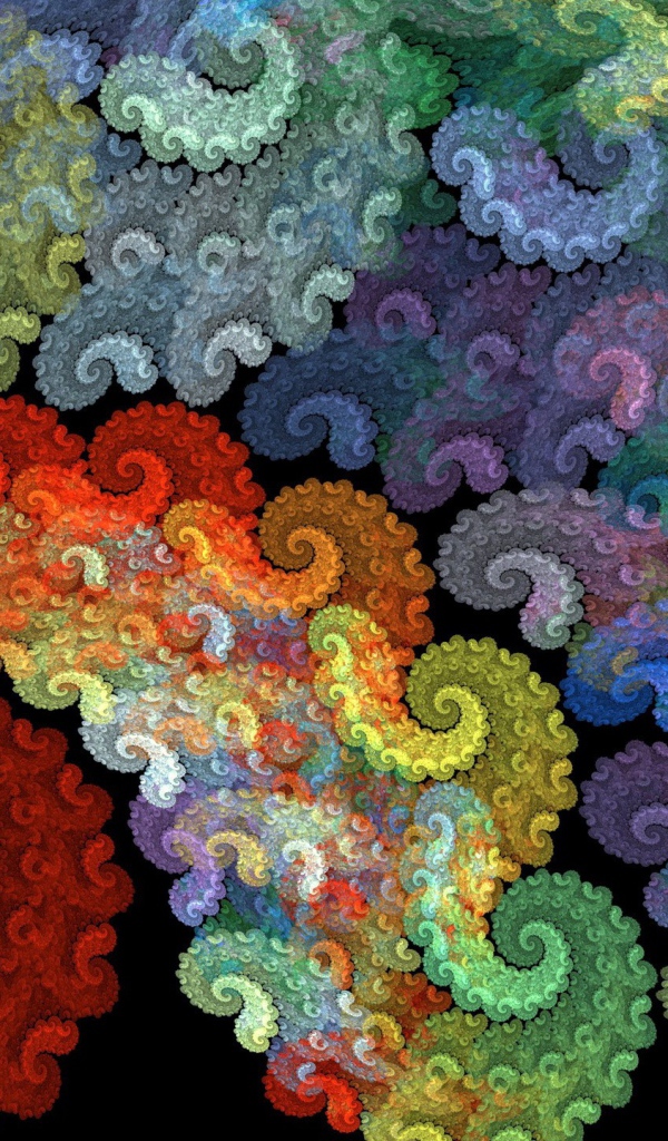 Радужные абстрактные спирали 3 д графика 