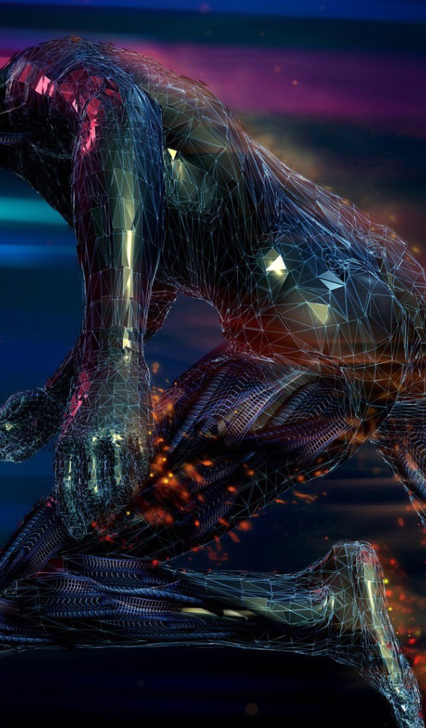 Бегущий человек 3D графика 