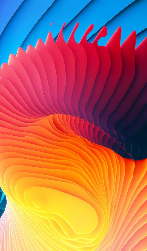 Спектральный рисунок 3д графика 