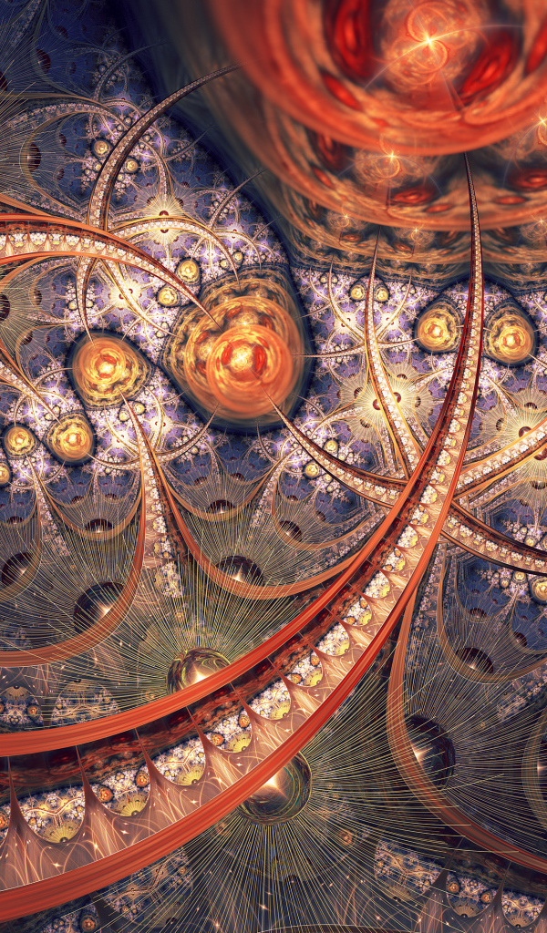 Необычный фрактальный рисунок 3д  графика 