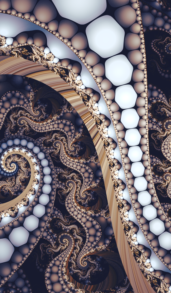 Необычный фрактальный спиральный рисунок