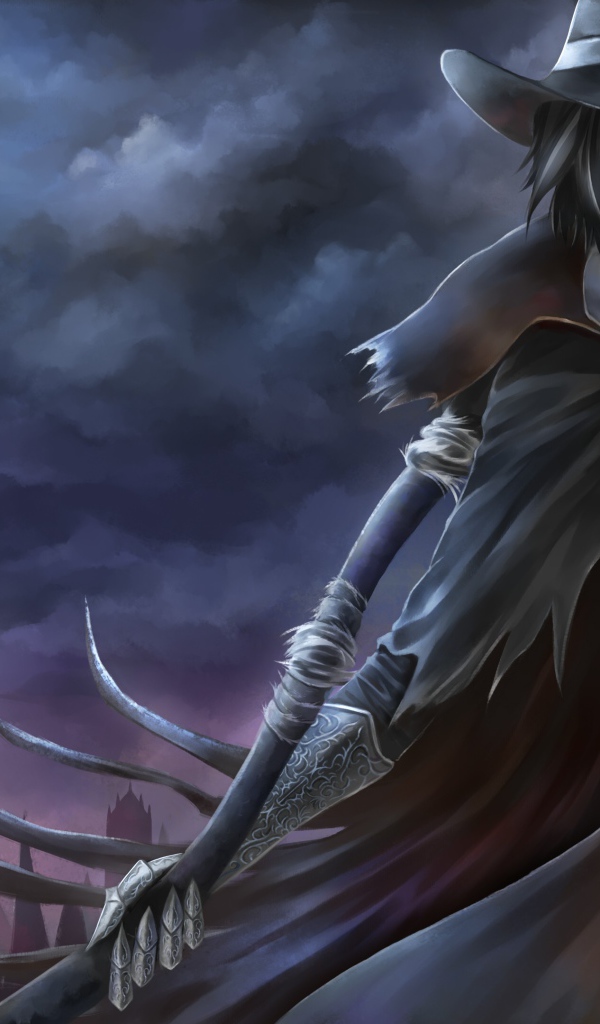 Парень в черном персонаж аниме Bloodborne 