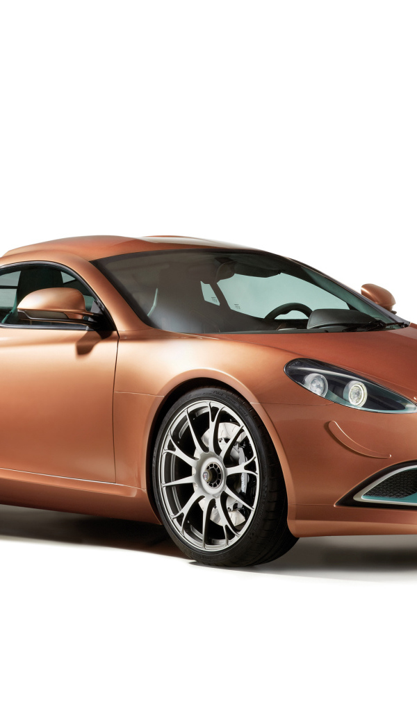 Коричневый автомобиль Artega Scalo на белом фоне 