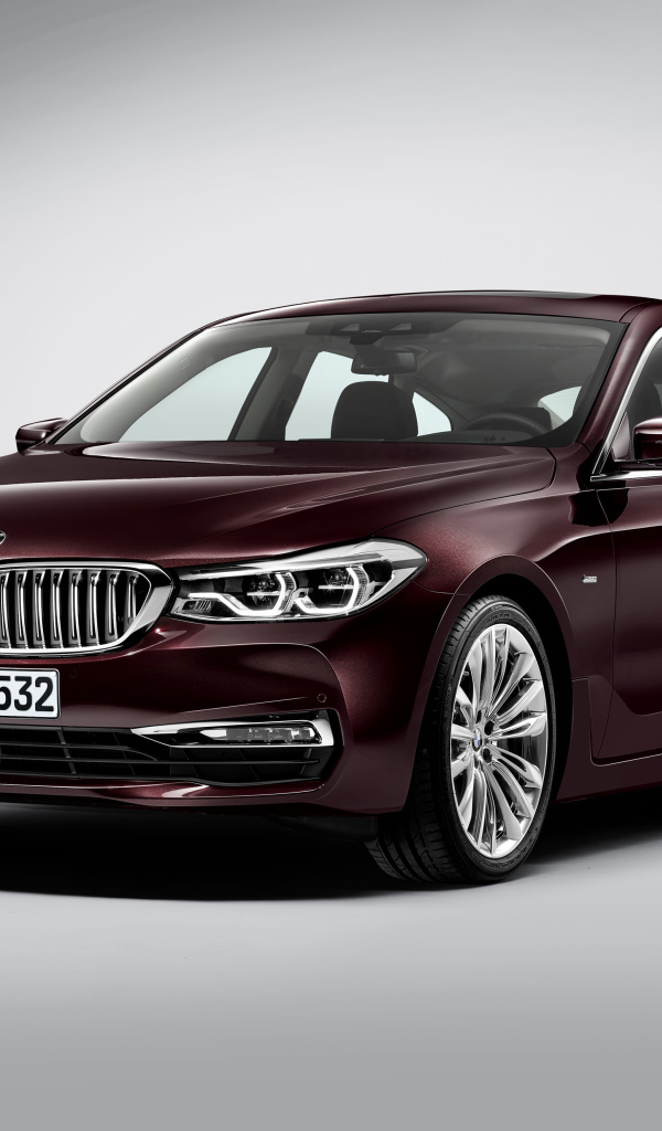 Бордовый автомобиль BMW  630d xDrive Gran Turismo, 2017