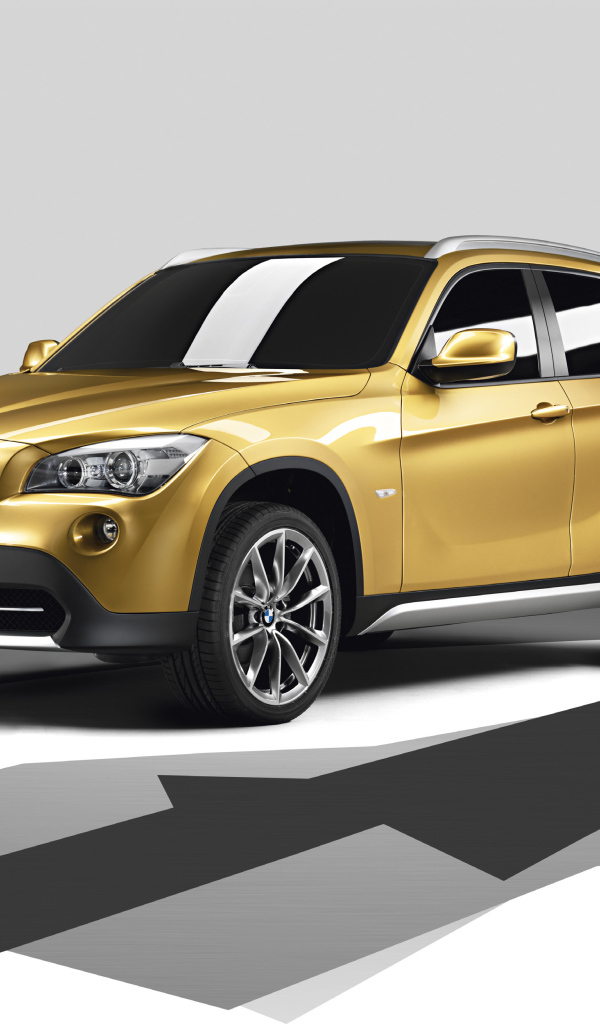 Внедорожник BMW X1 песочного цвета