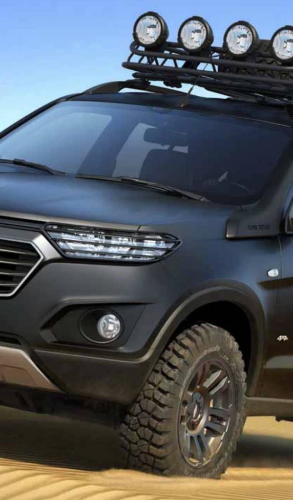Внедорожник Chevrolet Niva 2017 года на песке 