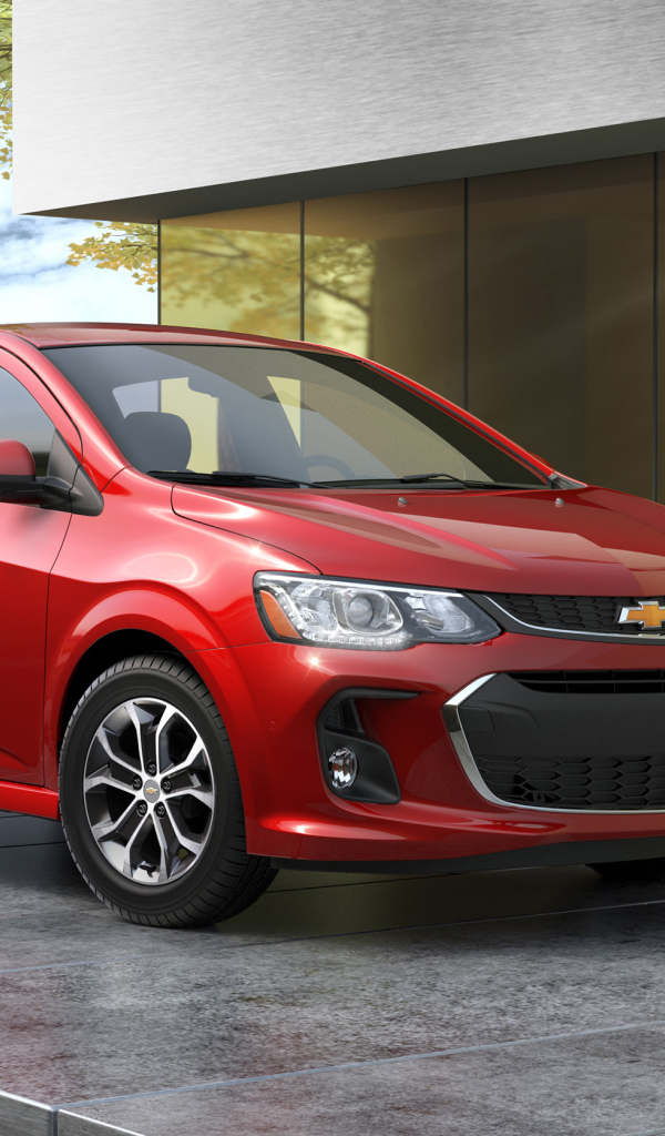 Стильный красный Chevrolet Introduces Sonic 2017 года 