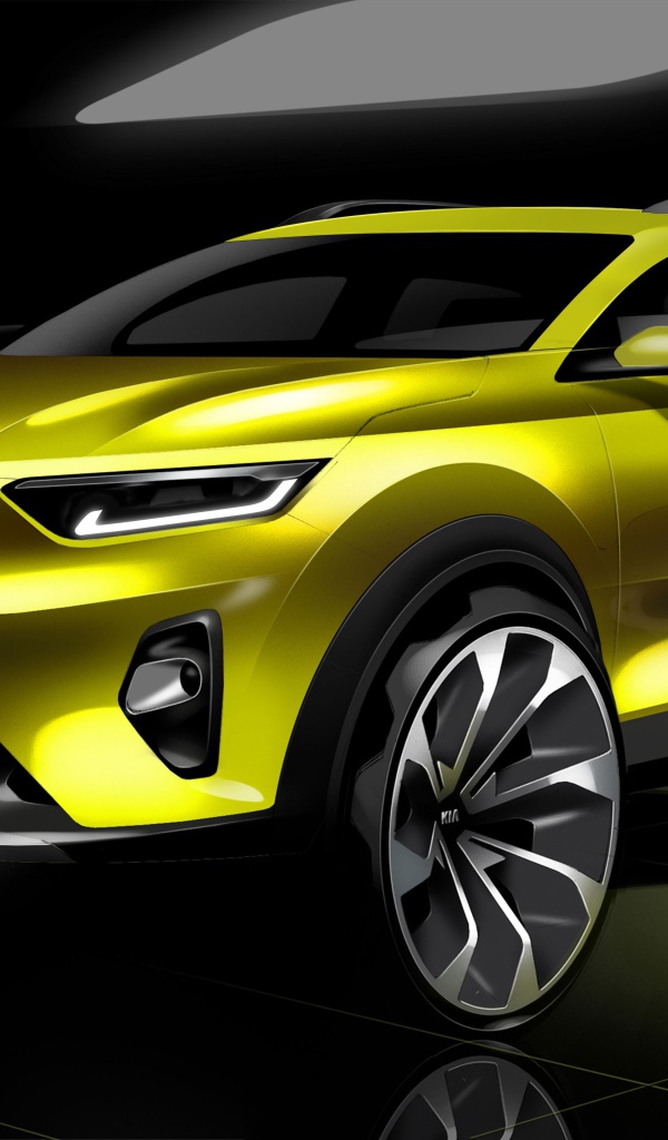 Стильный кроссовер  Kia Stonic, 2018 цвет желтый металлик