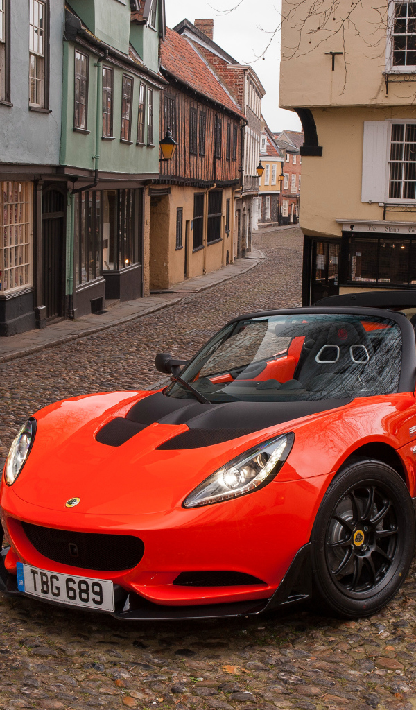 Красный автомобиль кабриолет Lotus Elise Cup 250