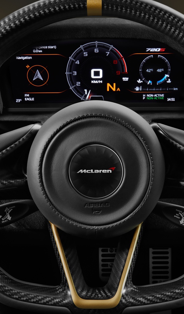 Кожаный руль автомобиля McLaren 720S, 2018
