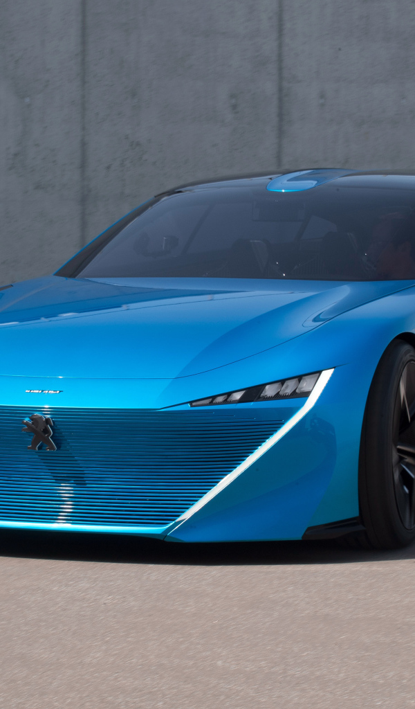 Голубой автомобиль Peugeot Instinct Concept