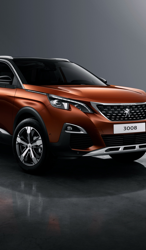 Коричневый кроссовер Peugeot 3008