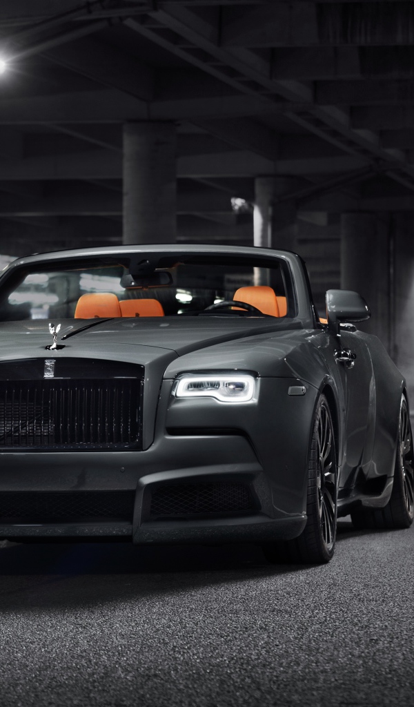 Серебристый автомобиль Rolls-Royce Dawn Overdose, 2017