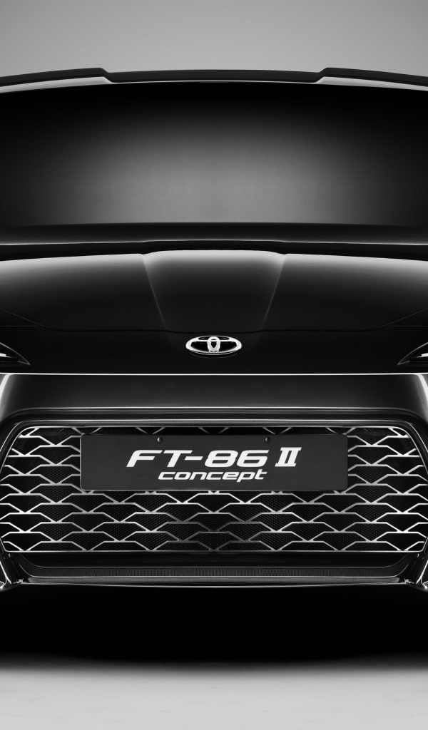 Черный автомобиль Toyota FT-86 II Concept вид спереди