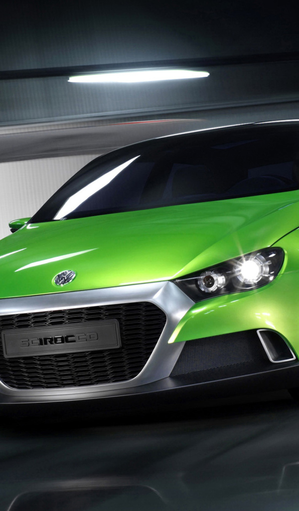 Зеленый автомобиль Volkswagen Iroc Sports Car Concept, 2018