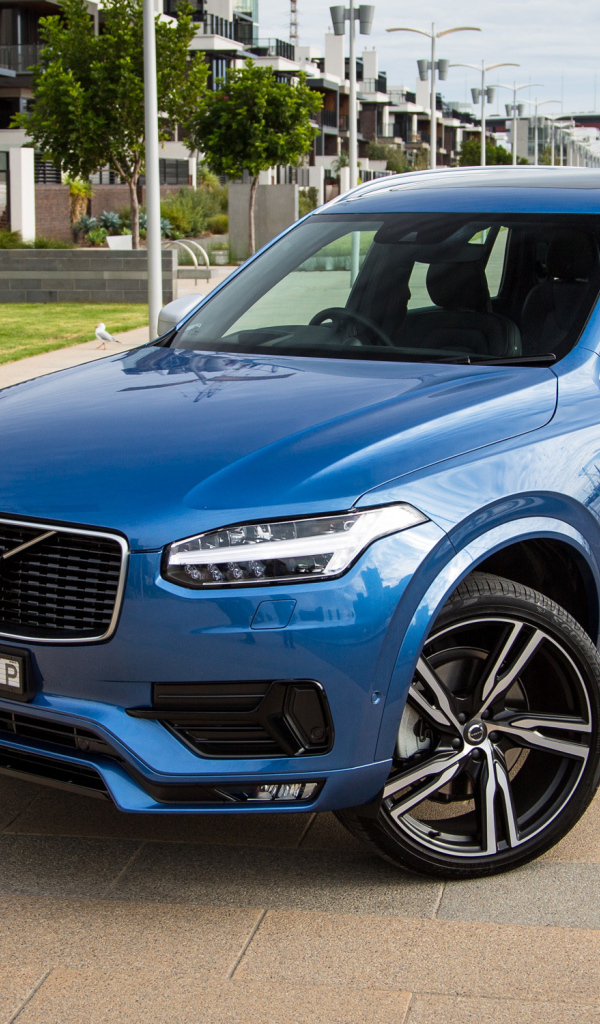 Синий кроссовер универсал  Volvo XC90 