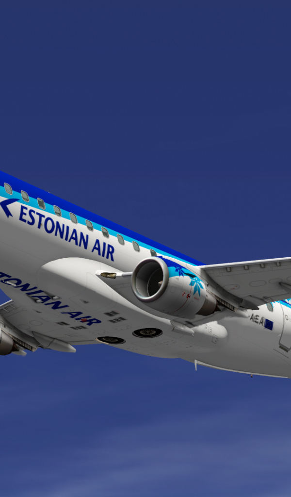 Полет Embraer 170 эстонской авиакомпании Estonian Air 