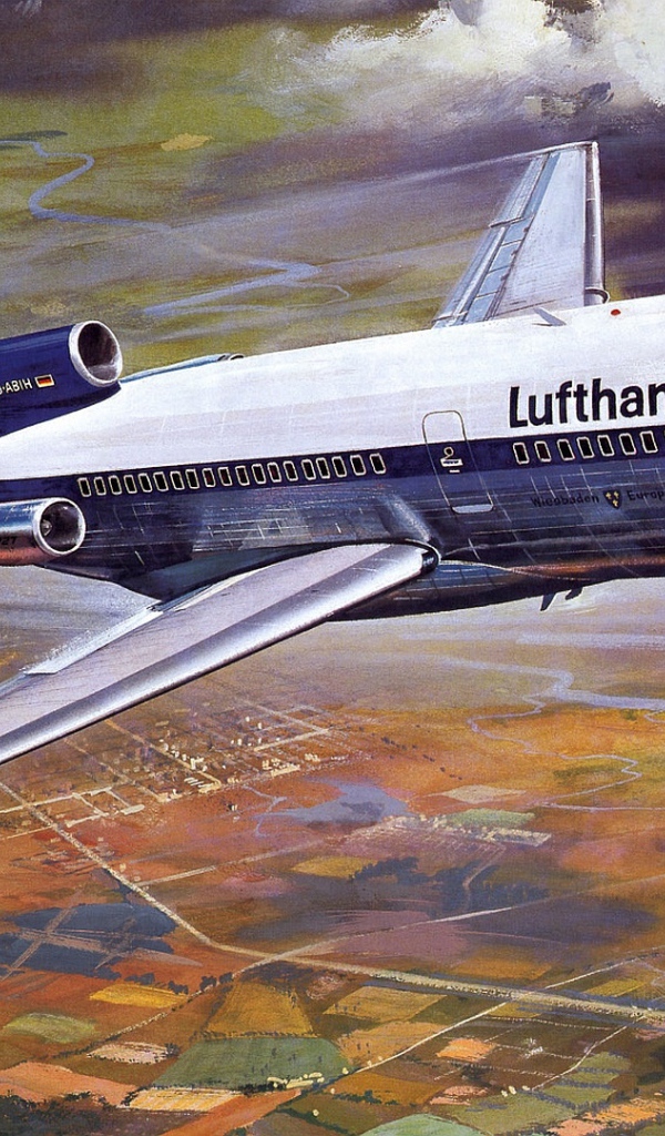 Лайнер Boeing 727 авиакомпании Lufthansa 