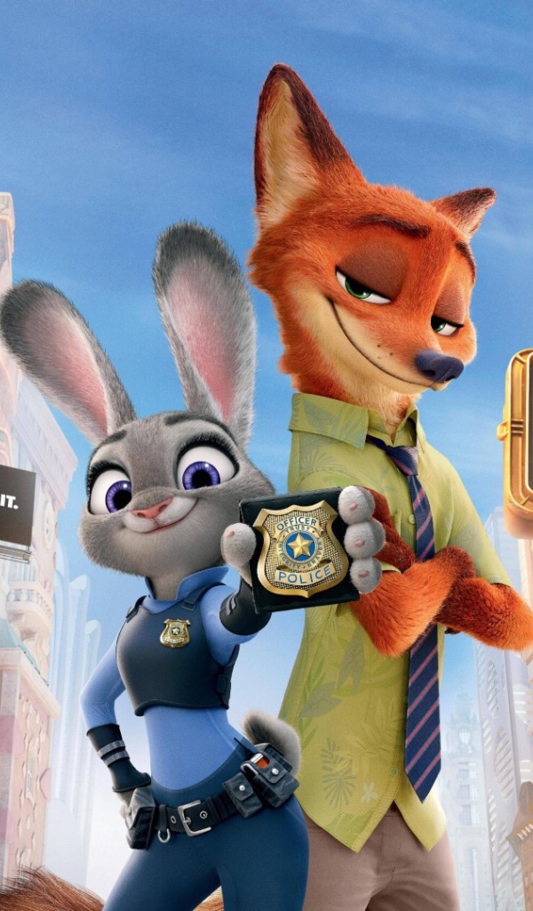 Ник и Джуди персонажи мультфильма Зверополис  