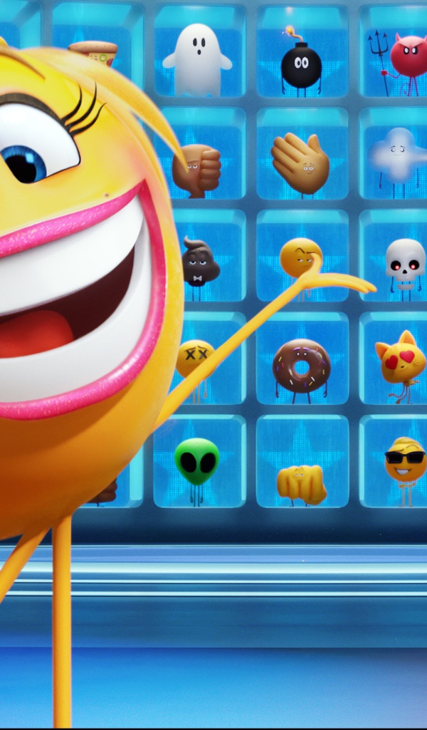 Улыбающийся смайл персонаж мультфильма Эмодзи. Вырази себя, 2017