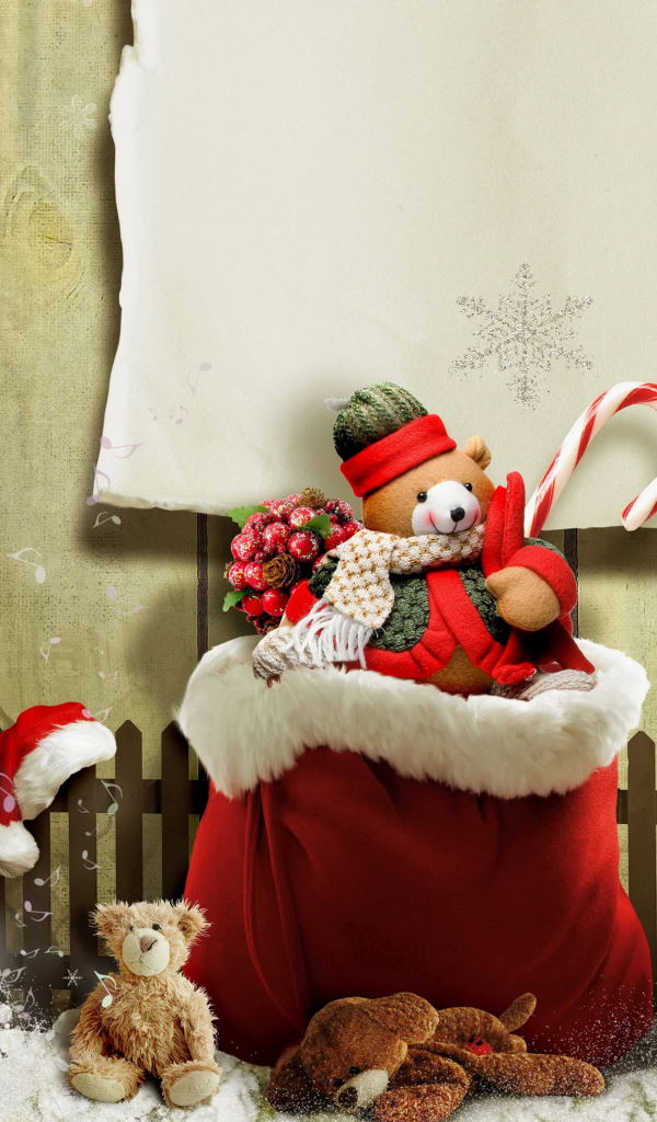 Рождественский мешок с игрушками