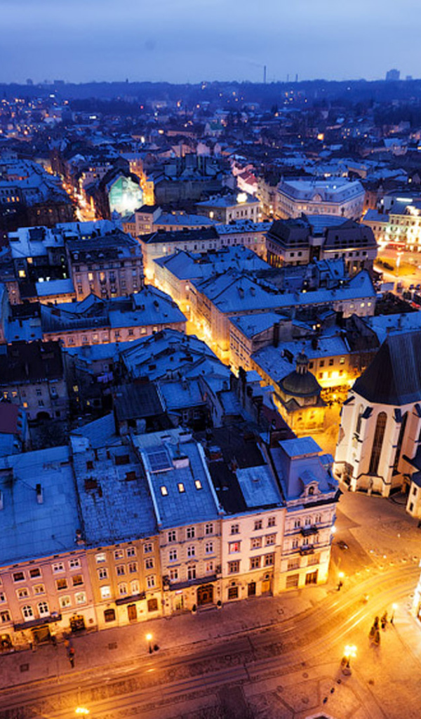 Панорама вечернего Львова 