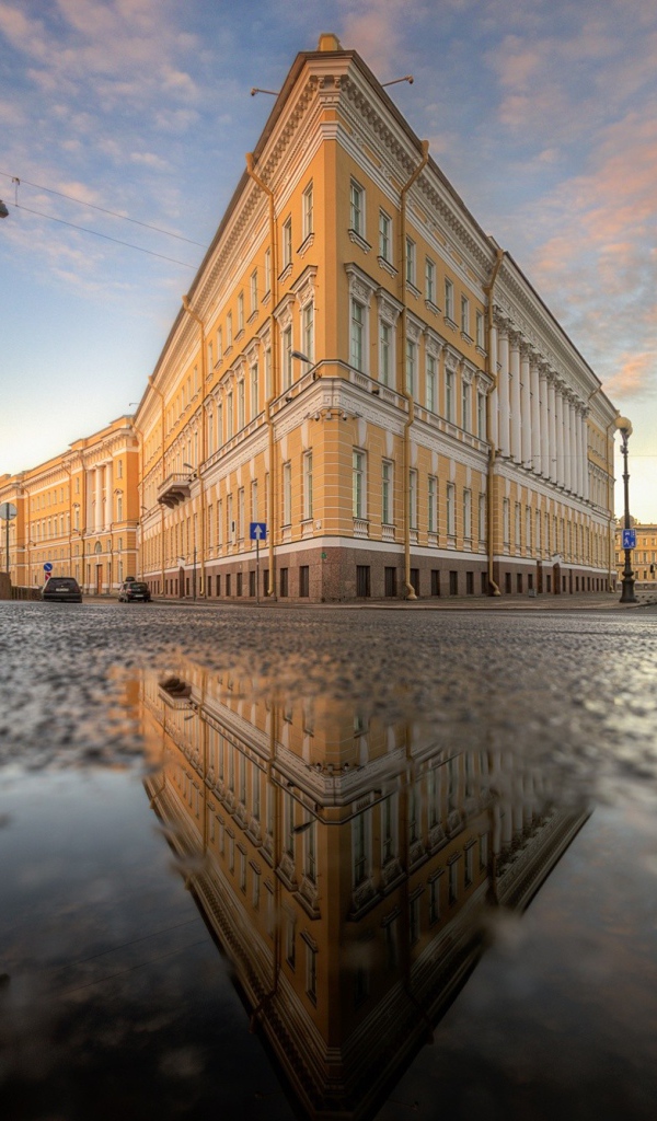 Street after rain, St. Petersburg, Russia
