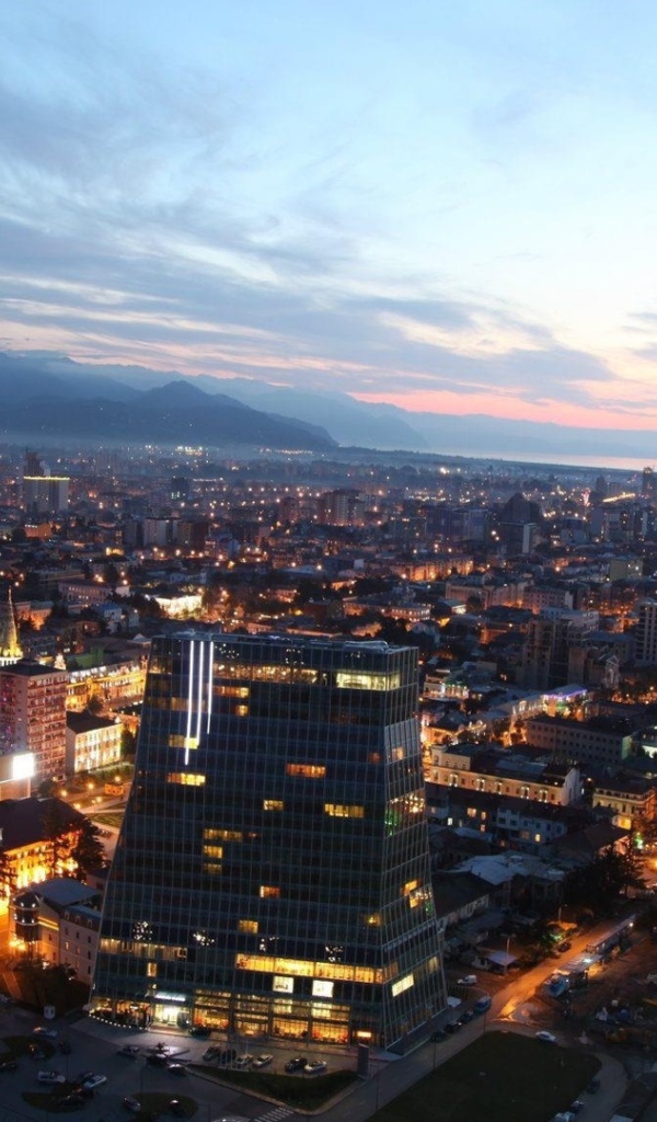 Огни вечернего города Батуми 