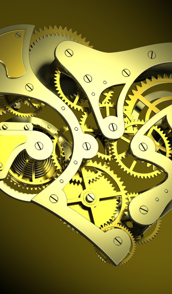 Золотое механическое сердечко 