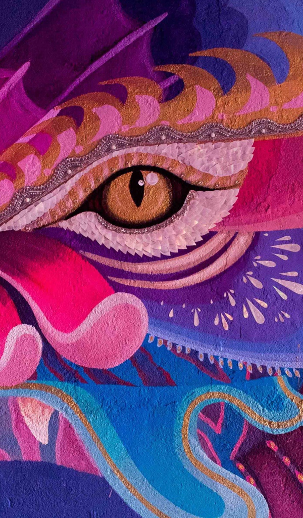 Нарисованная голова дракона