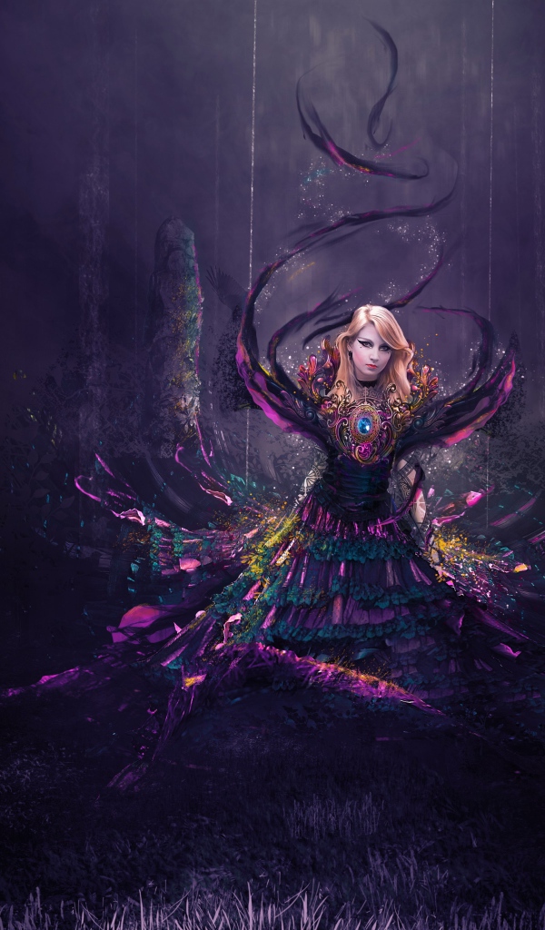 Красивая девушка фея в волшебном наряде фэнтези