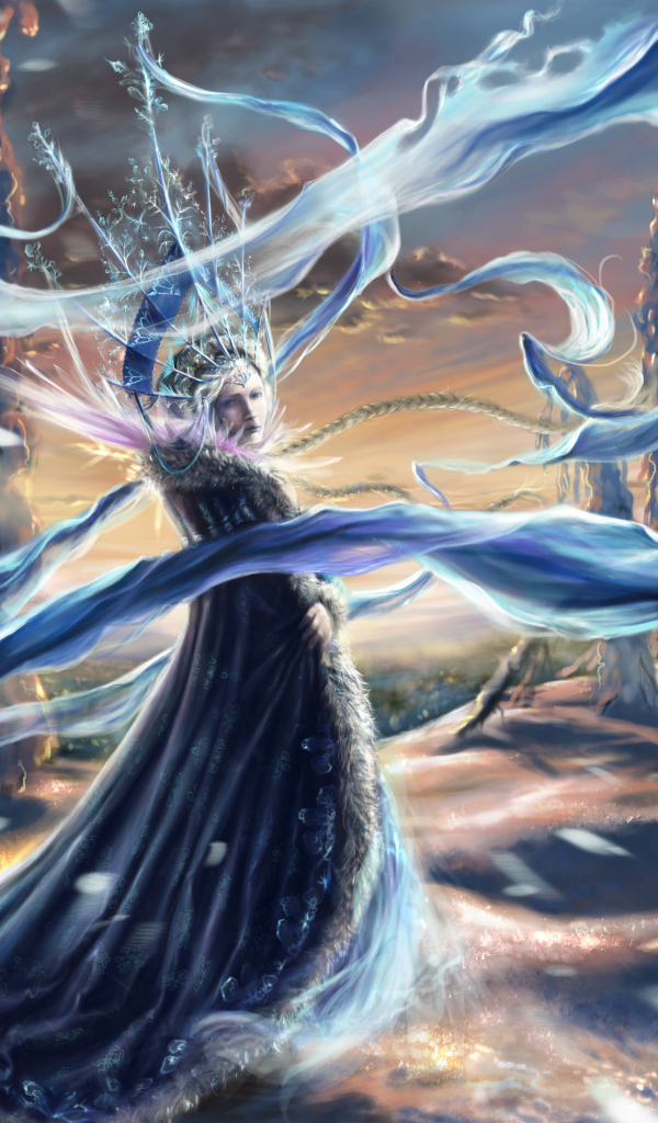 Красивая снежная королева фэнтези