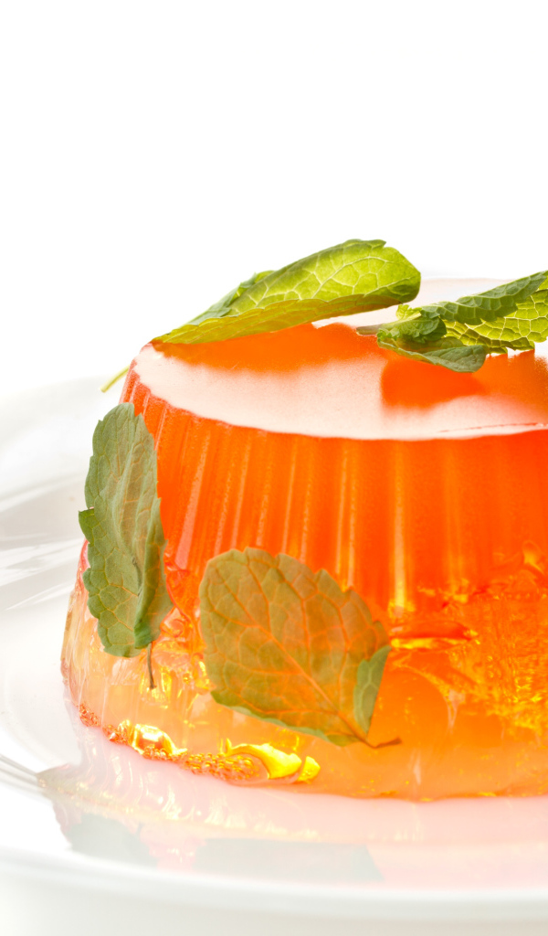 Аппетитное апельсиновое желе с мятой 