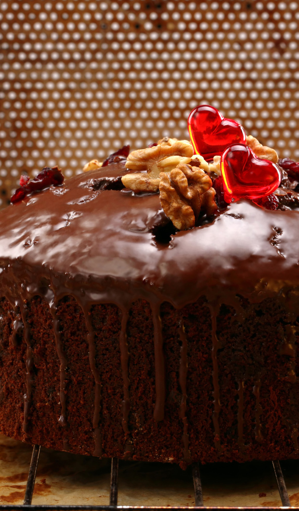 Шоколадный пирог с грецкими орехами 