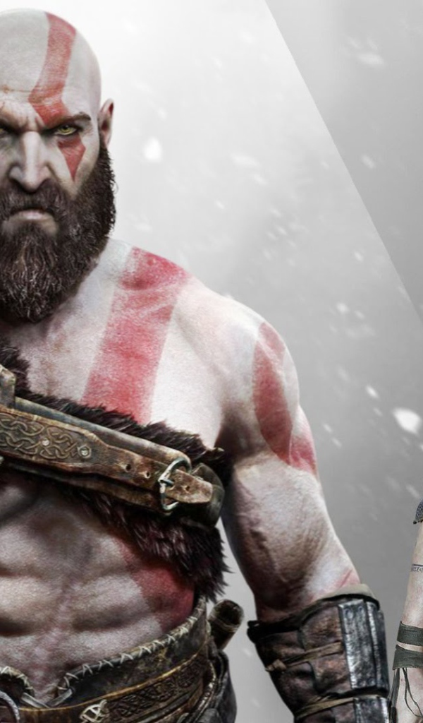 Кратос с сыном персонажи игры God of War