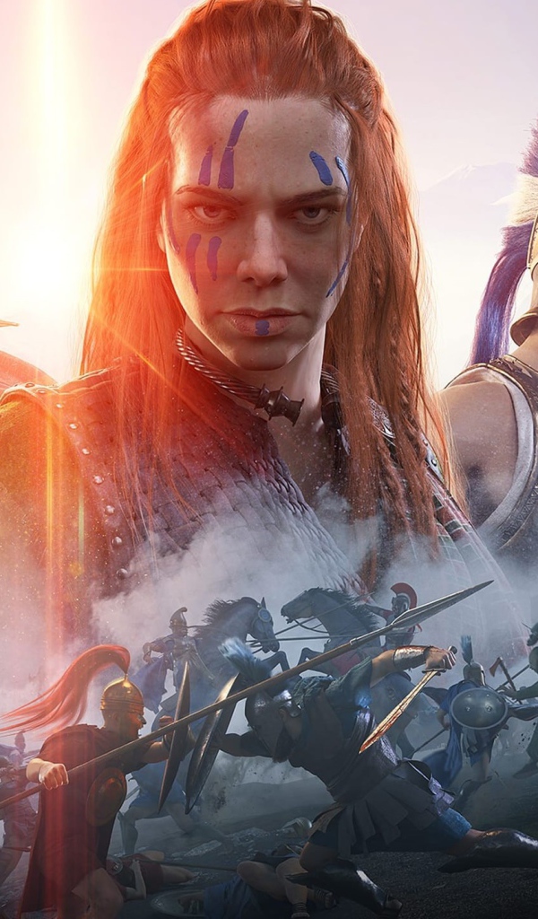 Постер новой компьютерной игры Total War Arena с главными персонажами