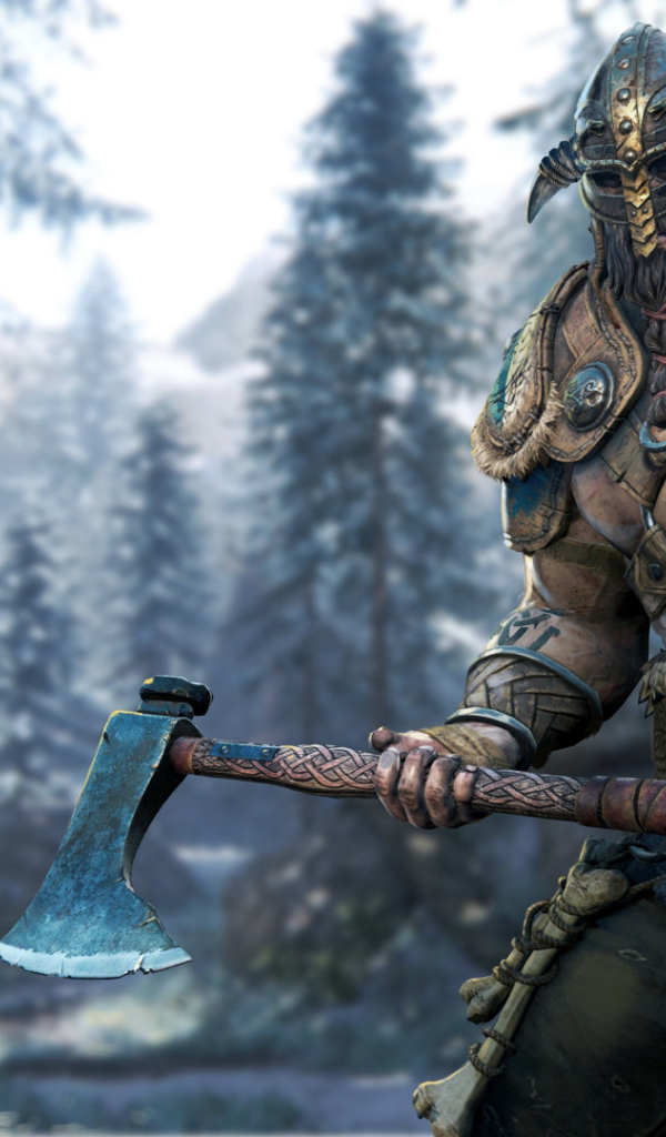 Викинг с оружием  персонаж игры For Honor 